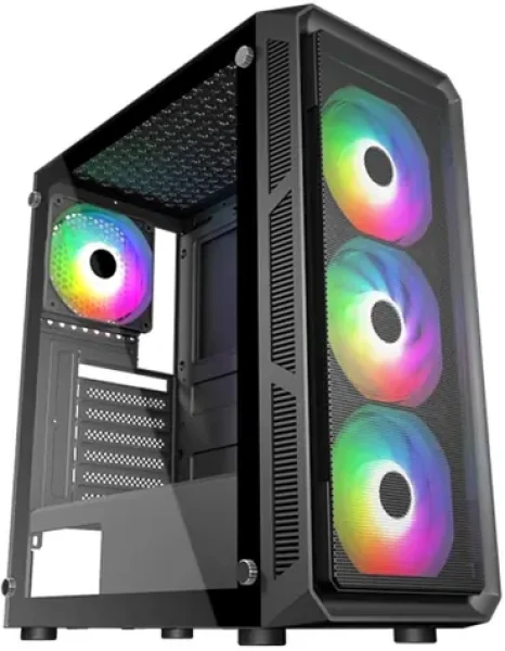 VeinX Hermes Mesh ARGB VX-HE19A černá / Skříň / Mid Tower / Tvrzené sklo / ATX, micro-ATX / 4× ARGB ventilátor (VX-HE19A)