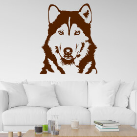 Samolepka Husky Barva: hnědá, Velikost: 100 x 81 cm