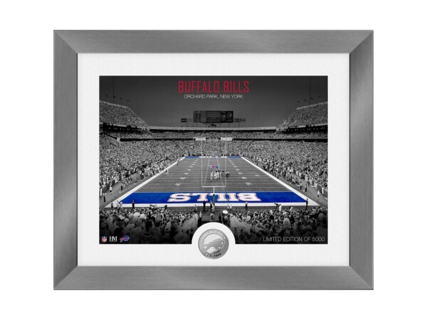 Highland Mint Obraz Buffalo Bills NFL Art Deco Stadium Silver Coin Photo Mint
