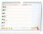 Kalendář 2024 nástěnný: Rodinný, plánovací s háčkem, 30 × 21 cm