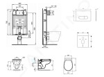 IDEAL STANDARD - ProSys Set předstěnové instalace, klozetu a sedátka Eurovit, tlačítka Oleas M1, Rimless, SoftClose, bílá ProSys80M SP124