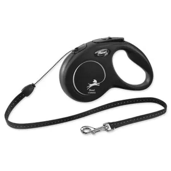 Flexi Classic S lanko 5m černé / Vodítko (FX-22528)