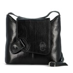 Luxusní dámská kožená crossbody kabelka Feebe, černá