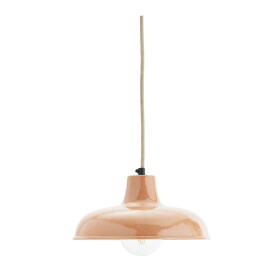 MADAM STOLTZ Smaltovaná stropní lampa Orange, oranžová barva, kov