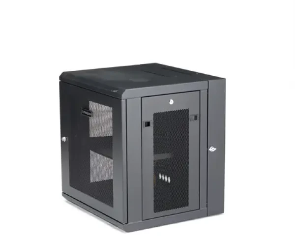 StarTech 12U nástěnný rozvaděč černá / Nástěnný rozvaděč / 19" / hloubka 550 mm / nosnost 90 kg (RK12WALHM)