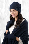 Dámský komplet šála + rukavice + čepice model 163779 - Kamea UNI tmavě modrá