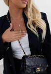 ELENYS Linear Drop – pozlacený náhrdelník 18K žluté zlato Délka: 40+5 cm / max. 45 cm
