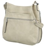 Stylová dámská koženková crossbody kabelka Folomija new, krémová