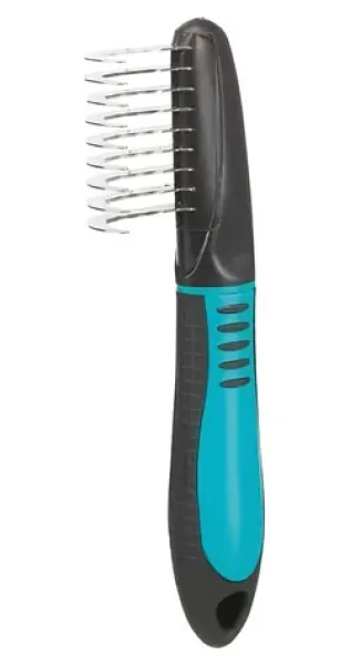 TRIXIE Prořezávač se zahnutými břity / Prořezávač srsti pro psy / 19 cm / délka zubů 5,5 cm