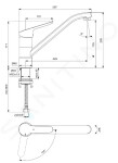 IDEAL STANDARD - CeraFlex Dřezová baterie, sklopná pod okno, BlueStart, chrom BC132AA