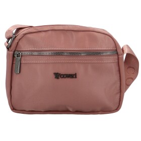 Trendy dámská koženková crossbody kabelka Dolffy new, starorůžová