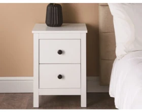 Noční stolek se 2 šuplíky Halmstad, bílý