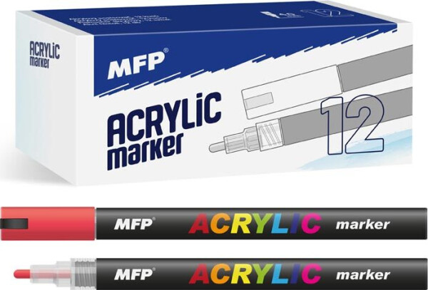 Akrylový popisovač 4mm - červený