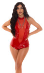 Sexy Koucla Latexlook Net-Body barva red velikost