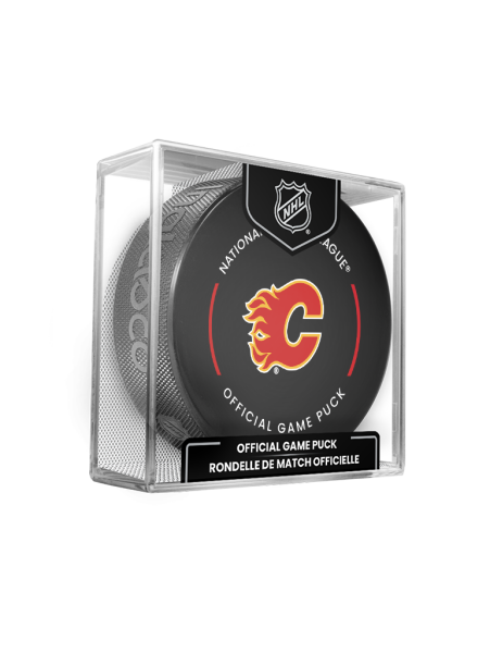 Inglasco / Sherwood Puk Calgary Flames Official Game Puck 2022-2023