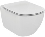 DEANTE Podomítkový rám, pro závěsné WC mísy + SLIM tlačítko chrom + WC Ideal Standard Tesi se sedátkem SoftClose, AquaBlade CST_WC01 051P TE1