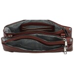 Stylová dámská koženková crossbody kabelka MaxFly Gimalli, coffee