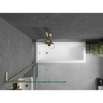 MEXEN/S - Next L vanová zástěna FIX 70 x 150, transparent, zlato kartáčovaný 895-070-000-03-00-55