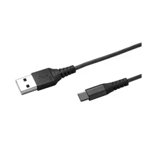 CELLY Datový USB kabel s USB-C konektorem 1m černá / nylonový obal (USBTYPECNYLBK)