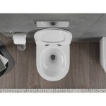 MEXEN/S - Rico Závěsná WC mísa Rimless Tornado včetně sedátka s slow slim, duroplast, bílá lesk 30720100T
