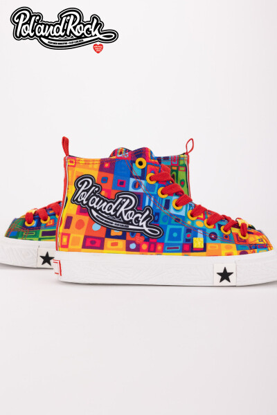 Tenisky Pol'and'Rock Festival X Big Star SS174504 Zeleno-žluté 38