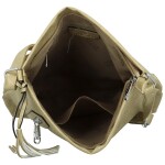 Stylová dámská koženková crossbody kabelka Bessy, zlatá