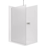 CERANO Sprchová zástěna Walk-in Onyx Top Round L/P - 8 mm - kulatá vzpěra - chrom, mléčné sklo - 90x200 cm