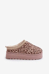 Dámské Sněhule Na Platformě Zateplené Kožíškem Leopard Hnědé Remenia 40