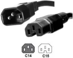 MicroConnect Jumper Cable C14 - C15 2m / prodlužovací kabel / 2m (PE011420)