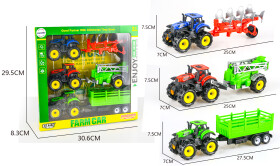Mamido Sada tří farmářských traktorů s vlečkou