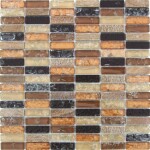 Mozaika 305x305x8mm, popraskané sklo, HARMONIA BROWN CMOZ09L