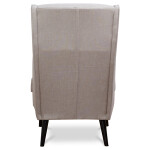 Křeslo, krémová látka, nohy buk