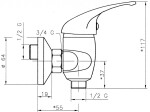 NOVASERVIS Sprchová baterie bez příslušenství 100 mm Titania Iris chrom 92064/1,0