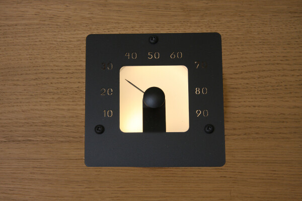 Cariitti vlhkoměr do sauny SQ - čtverec, černý 120x120 mm C1545858L