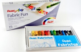 Voskovky na textil Pentel 15 barev