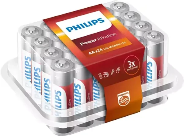 Philips baterie Power Alkaline LR6P24P/10 AA - 24 ks (8712581693077)