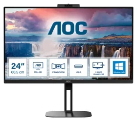 23,8" AOC 24V5CW černá / Monitor / IPS / Full HD / 75 Hz / Repro 10 W / HDMI / DP (24V5CW/BK)