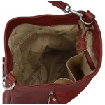 Trendy dámská kožená kabelka na rameno Alyssa, tmavě červená