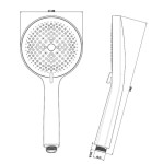 Kielle - Nefia Set sprchové hlavice EcoSpare, tyče a hadice, chrom 20427SE30E