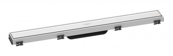 HANSGROHE - RainDrain Match Sprchový žlab s nerezovým roštem 700, s výškově stavitelným rámem, bílá 56037450