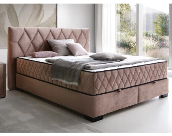 Postel Reve 180x200 cm, tmavě růžová látka