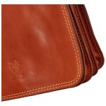 Dámská kožená crossbody taška v pevném provedení Silvia, koňaková