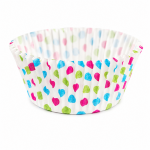 Cake star papírové košíčky na muffiny a cupcakes barevné 50x30 mm 100ks-vzor 3