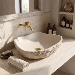 REA - Umyvadlo na desku Isla Warm Beige REA-U7882