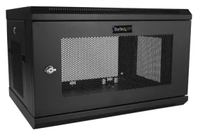 StarTech Nástěnný rozvaděč 6U černý / Nástěnný rozvaděč / 19" / Šířka 600 mm / Hloubka 450 mm / nosnost 90 kg (RK616WALM)