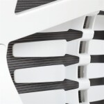 Židle kancelářská, tmavě šedá síťovina MESH, bílý plast, plastový kříž