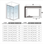 H K - Obdélníkový sprchový kout HARMONY 140x90, L/P varianta včetně sprchové vaničky z litého mramoru SE-HARMONY14090/ROCKY-14090