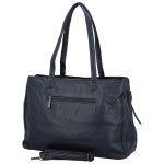 Módní dámská koženková kabelka na rameno Coveri Temari, tmavě modrá