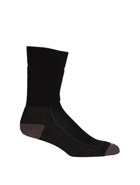 Pánské merino ponožky ICEBREAKER Mens Hike+ Medium Crew, Black/Mink/Monsoon velikost: 39-41,5 (S)