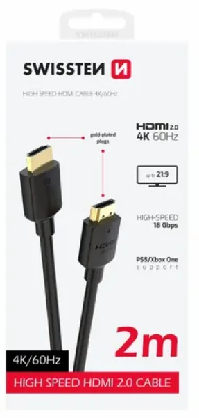 SWISSTEN Kabel HDMI 2.0 HDMI 2.0 4K 60Hz